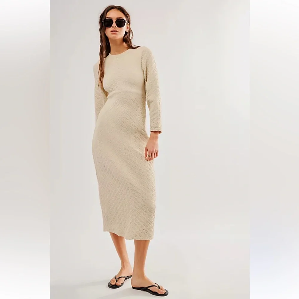 NWOT Free People Gabby Seamless Midi Dress M/L